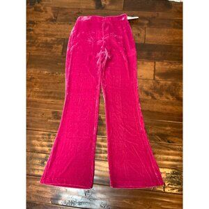 Vivetta Pink Velvet Flare Leg High Waist Deakin Pant NWT $549, Size 2 | 38